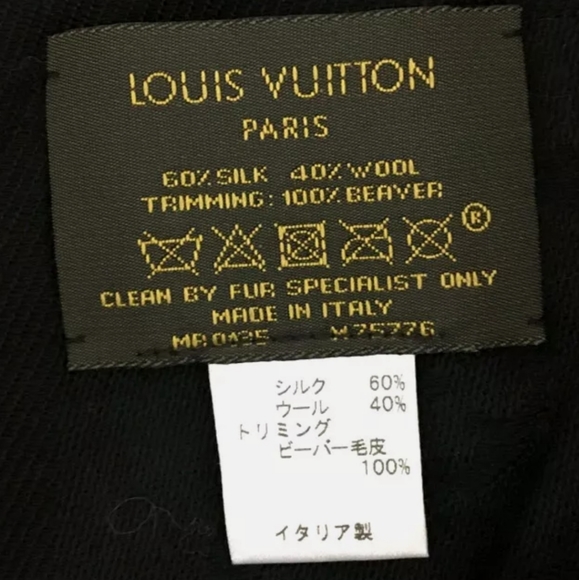 LOUIS VUITTON MONOGRAM SILK WOOL FUR SCARF/81654 - Picture 7 of 13